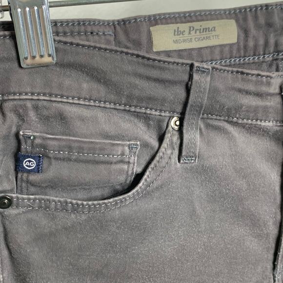ADRIANO GOLDSCHMIED Prima Mid-Rise Cigarette Skinny Ankle Jeans Gray Size 27R - Picture 6 of 8